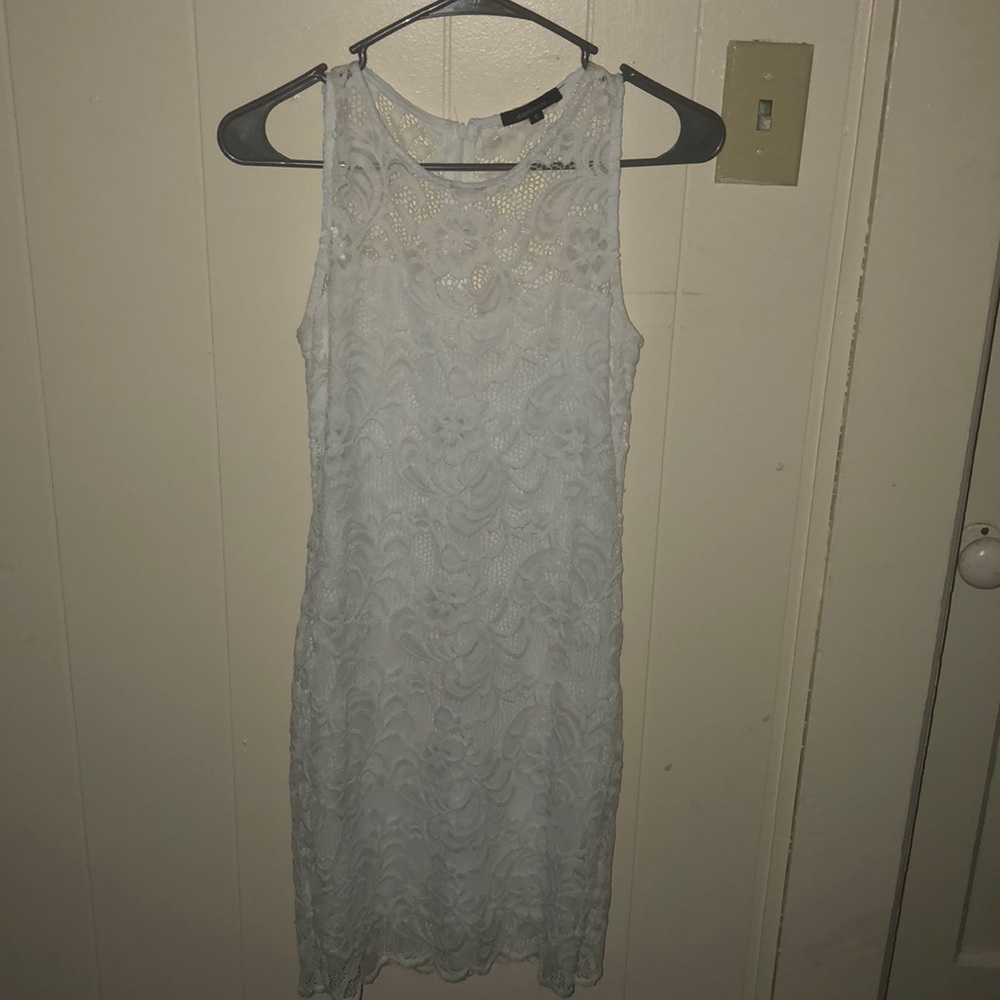 White laced dress